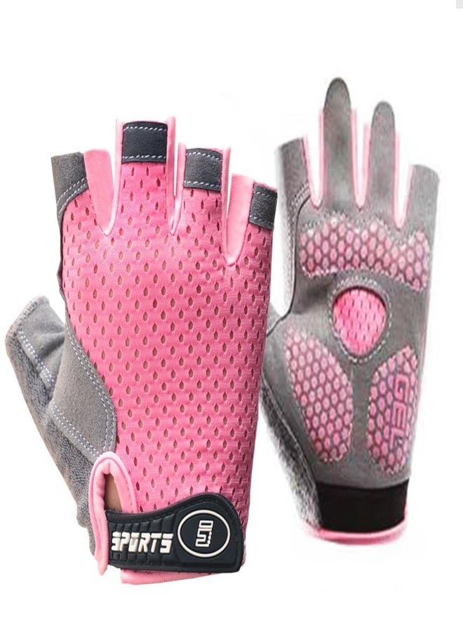 CaySep Kids Half Finger Cycling Gloves-Anti-Slip Lightweight Breathability Stretchy Fingerless Bike Climbing Gloves for Girls Boys 5-9Y - Image 1